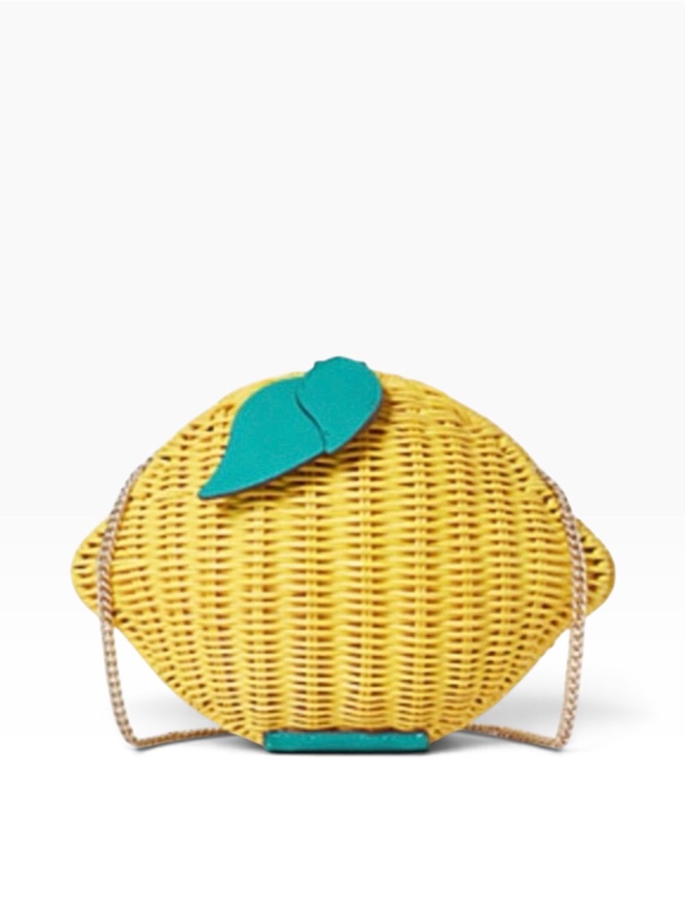 Kate Spade wicker lemon crossbody clutch, new without tags